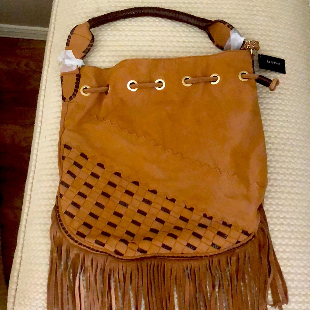 NEW BEBE  FRINGED tote purse🎉🎉DROPPED  PRICE🎉🎉